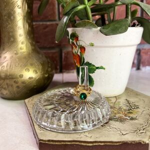 Vintage 1980 Avon Fostoria Clear Glass Ring Holder